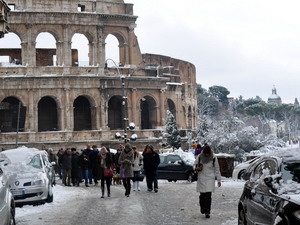 Mưa tuyết kỷ lục đe dọa các di tích lịch sử Italy
